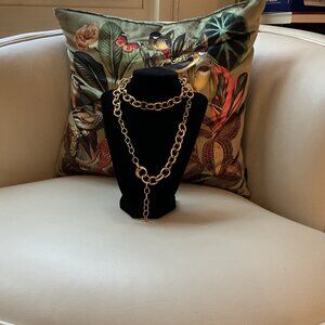 35" gold plated necklace